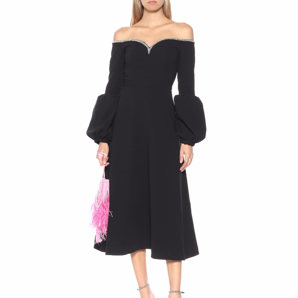 Self-Portrait Off the shoulder embellished Dress